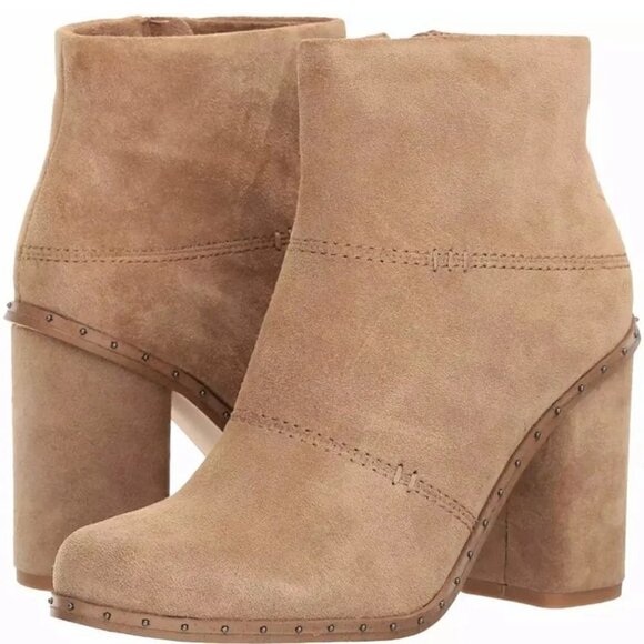 Splendid Rita Women's Beige Suede Leather Boots Size 6 NWB $150 - Picture 1 of 9
